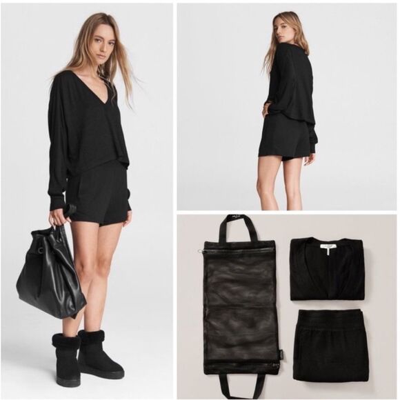 rag & bone Pants - Rag & Bone The Knit Lounge Gift Set In Black